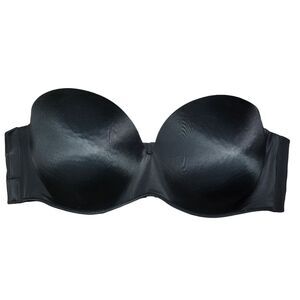 Cacique black strapless padded bra w/ underwire size 46dd